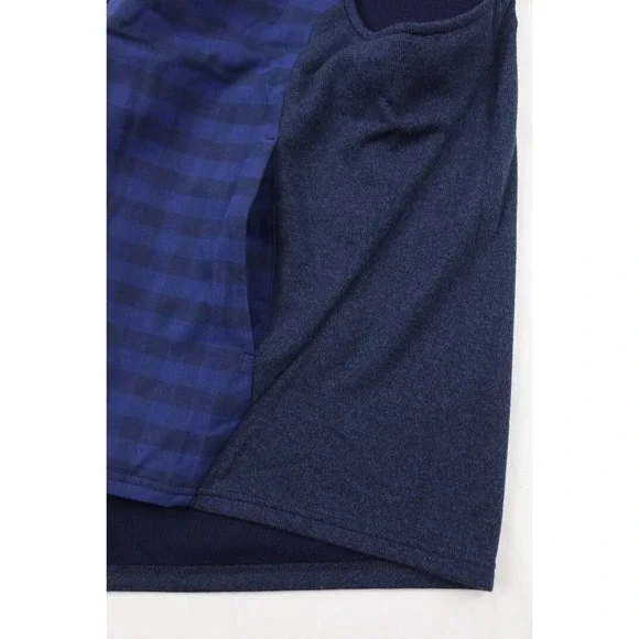 Peter Millar Vest Mens Navy Blue Fuse Elite Flannel Hybrid Performance XXL Plaid - Picture 5 of 16